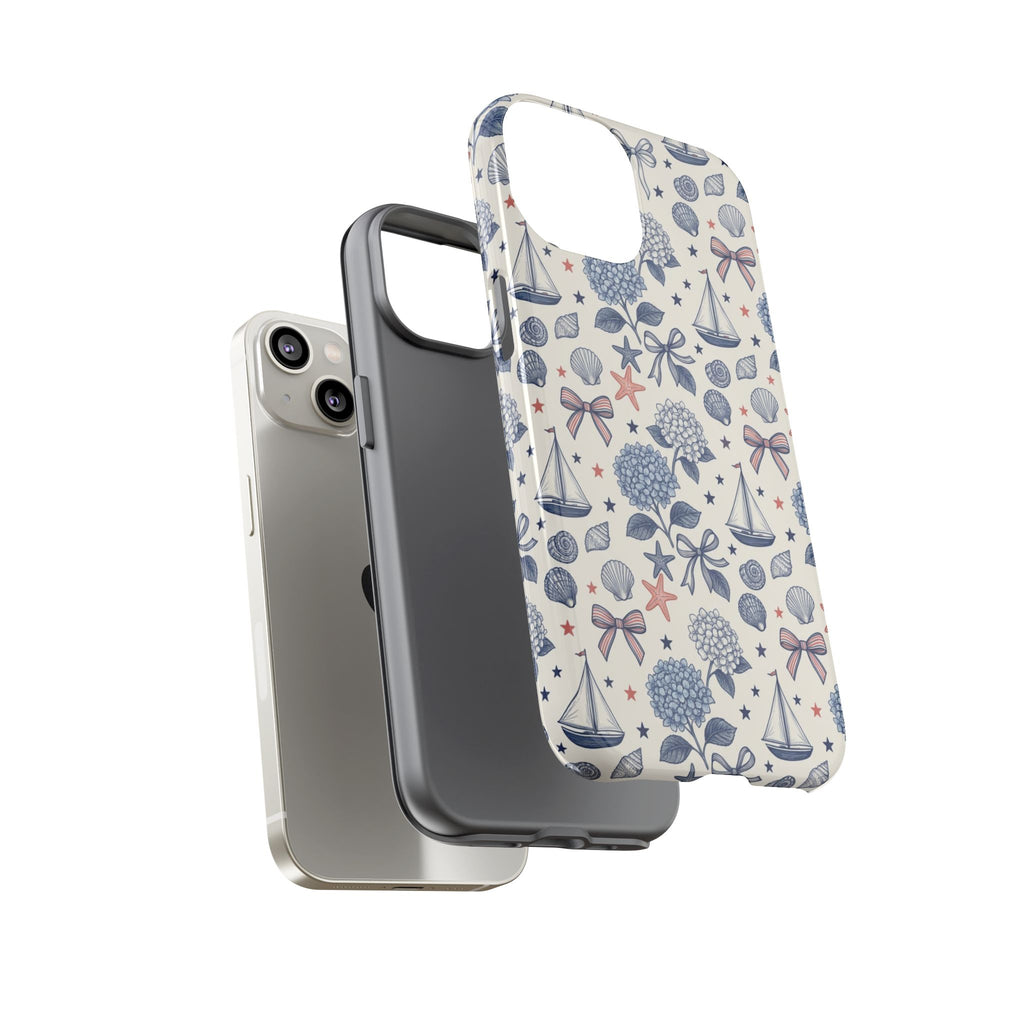 Coastal Americana Hydrangea Phone Case Printify