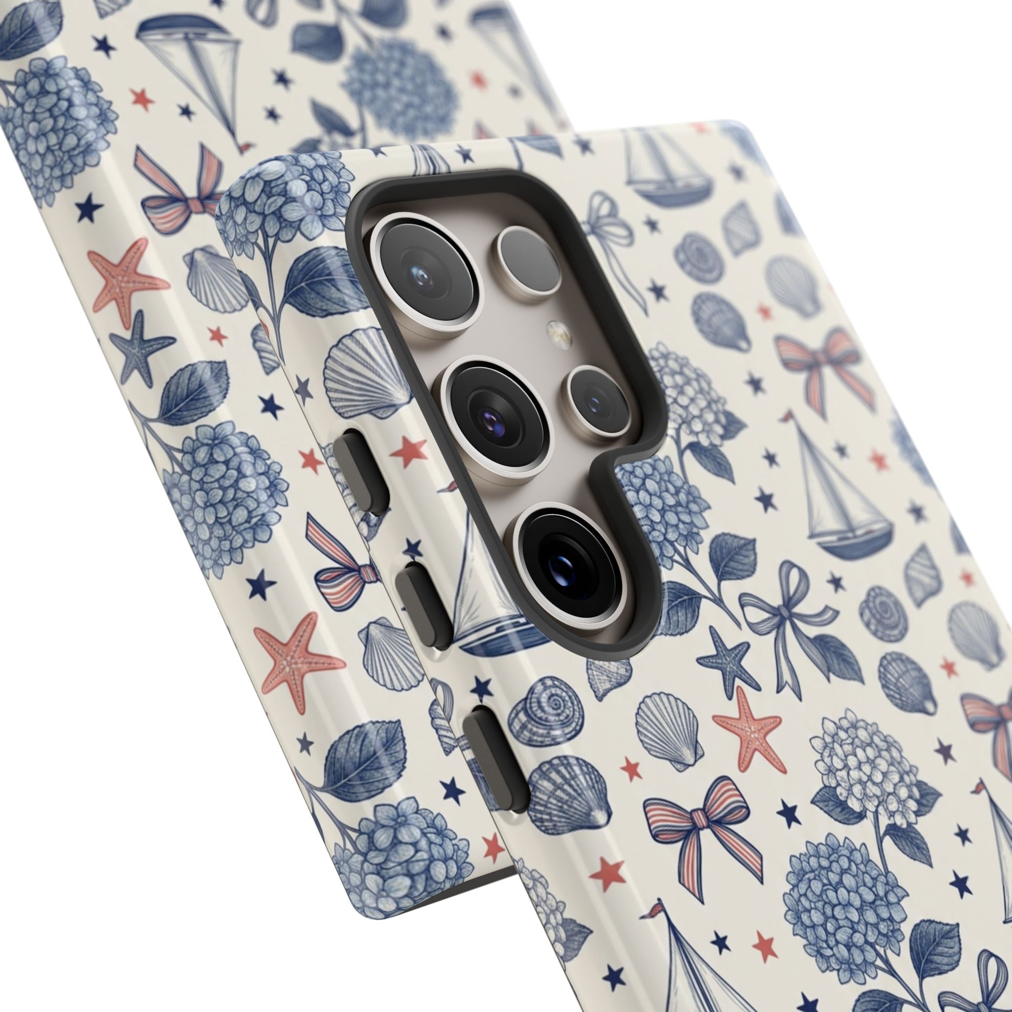 Coastal Americana Hydrangea Phone Case Printify