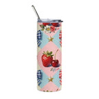 Vintage Picnic Stainless Steel Tumbler — 20oz Insulated Travel Cup Printify