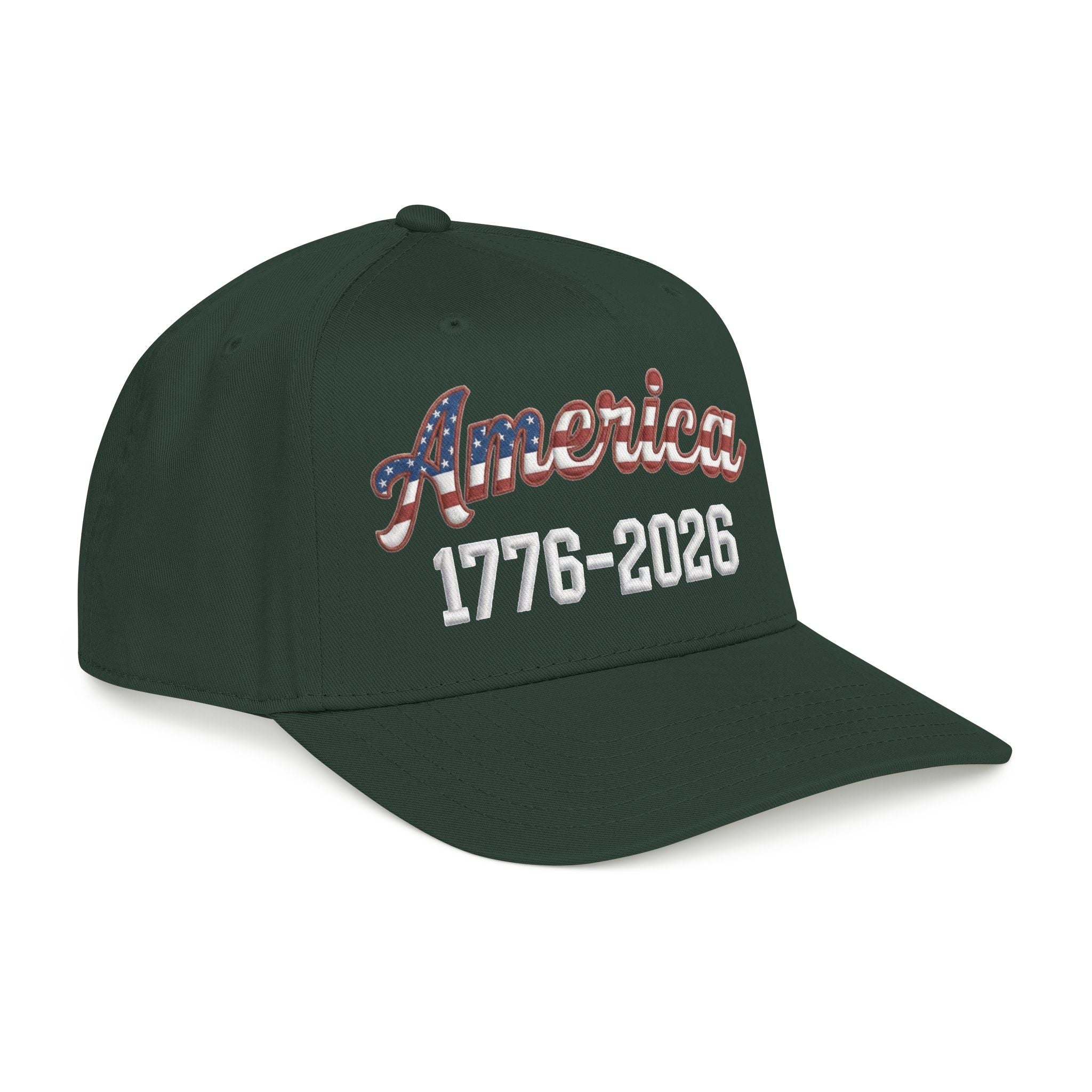 "America 1776–2026" Patriotic Baseball Cap – American Flag Snapback Hat (Dark Colors)