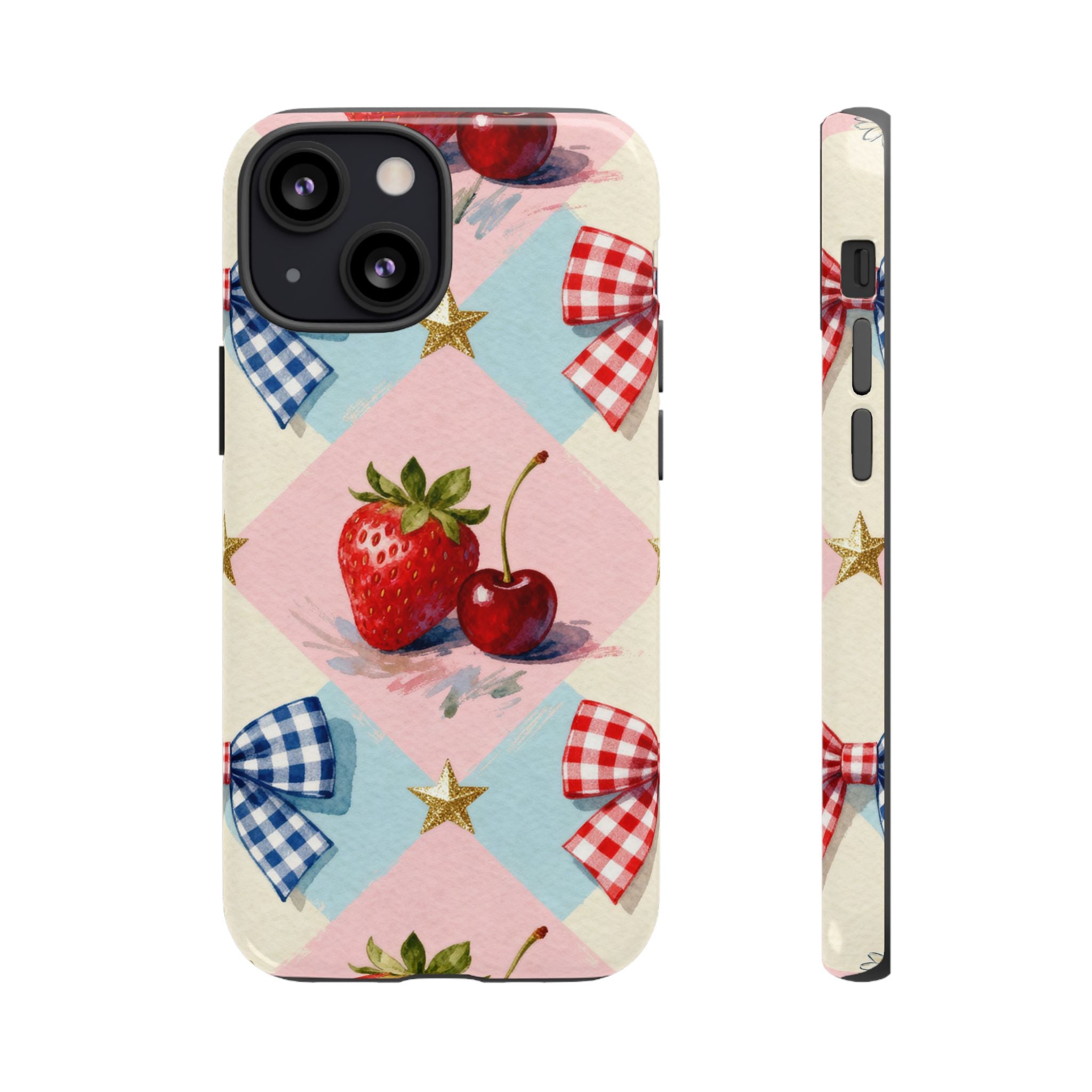 Americana Coquette Cherry Picnic Phone Case Printify