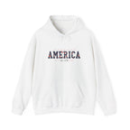 America Flower Hoodie — Floral USA Flag Sweatshirt Printify