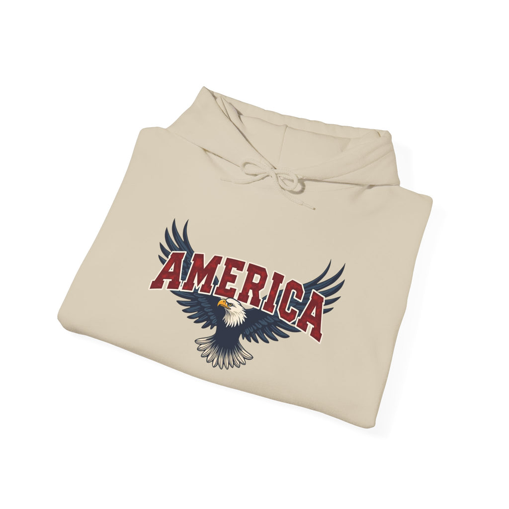 America Eagle Hoodie — Patriotic Bald Eagle Sweatshirt Printify