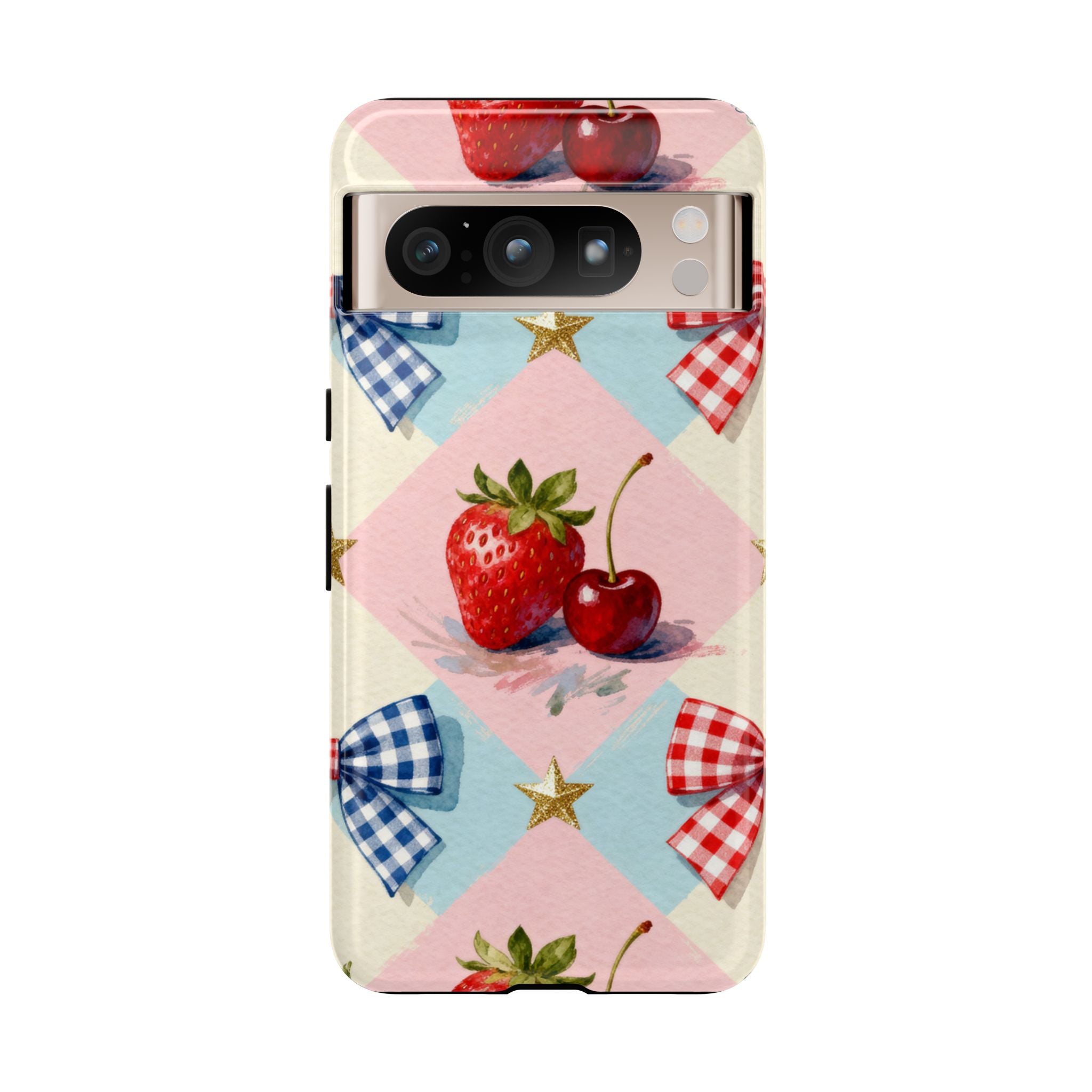 Americana Coquette Cherry Picnic Phone Case Printify