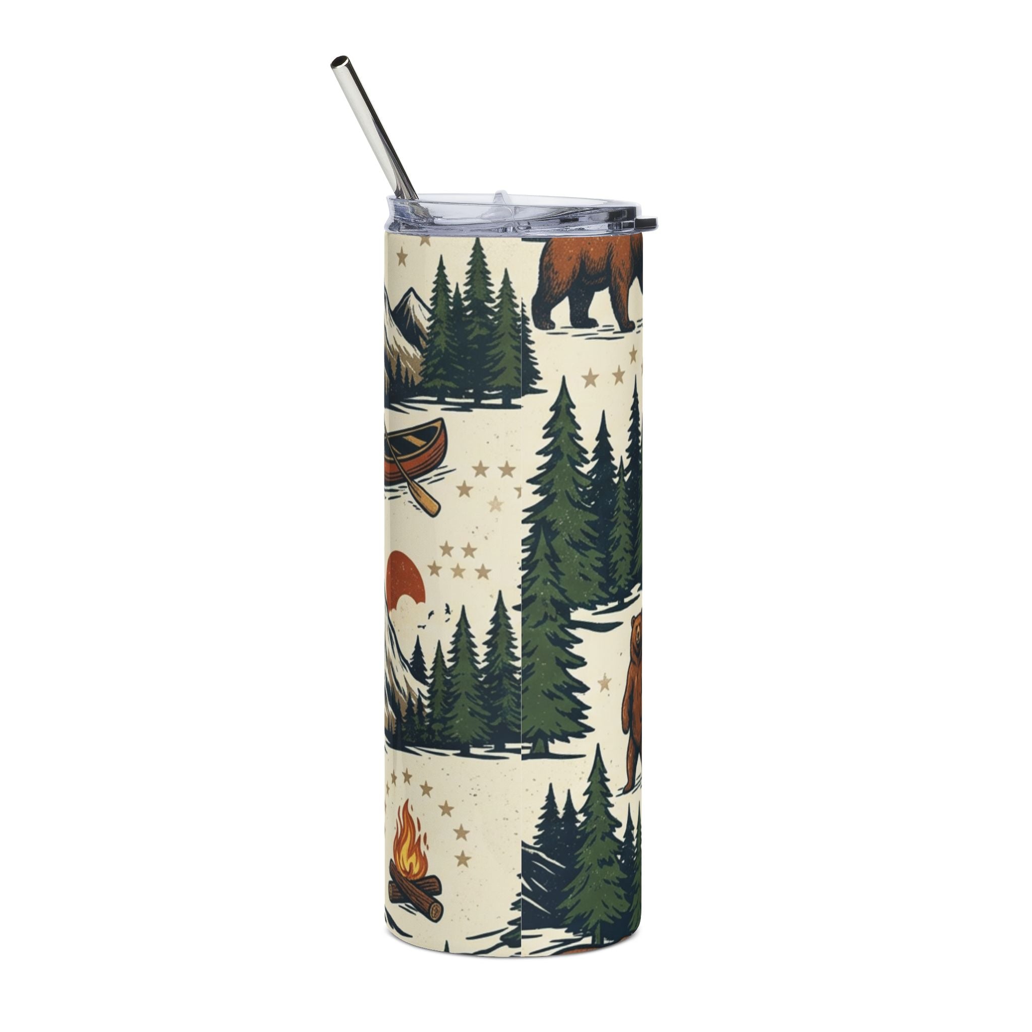 Bear Mountain 20oz Stainless Steel Tumbler Printify