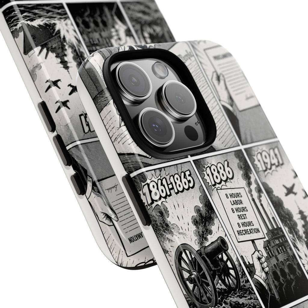America Through the Ages Comic History Phone Case Printify