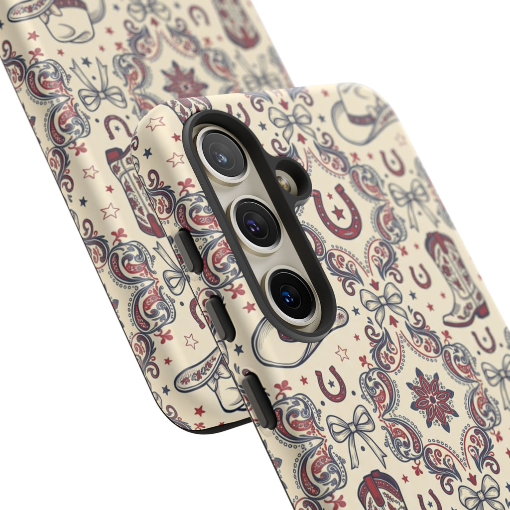 Americana Cowgirl Coquette Phone Case Printify