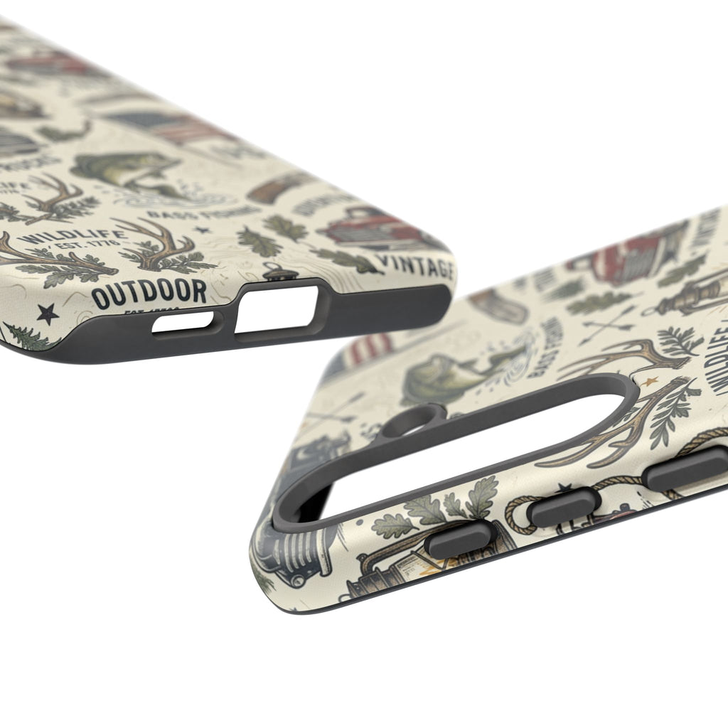 Patriotic Outdoors Phone Case – Bass Fishing & Vintage Americana Case Printify