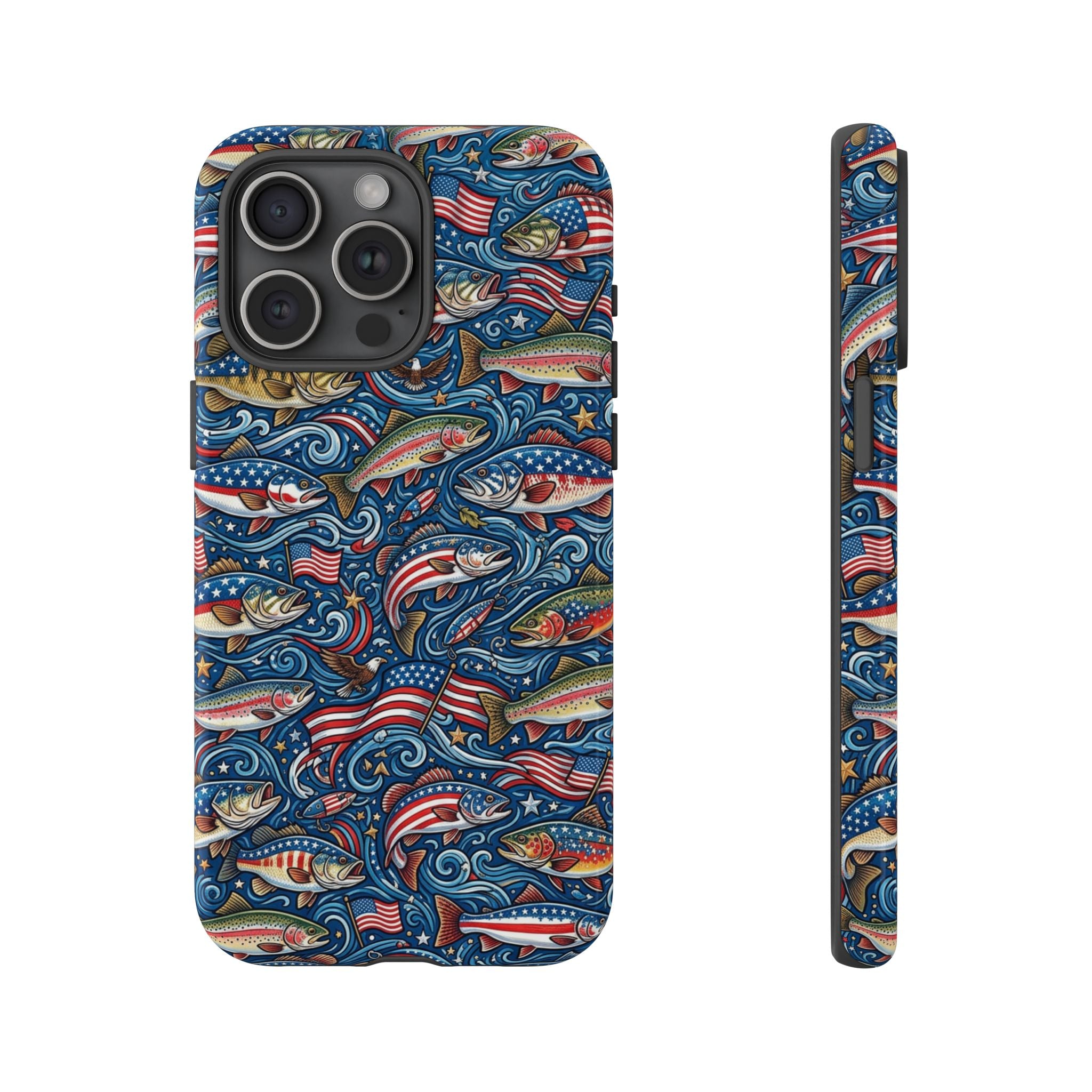 Patriotic Fishing Waters Phone Case Printify