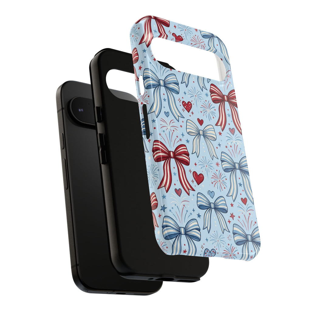 Patriotic Coquette Bows & Fireworks Phone Case Printify