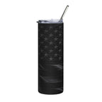 20oz Stainless Steel Tumbler — All-Black American Flag Printify