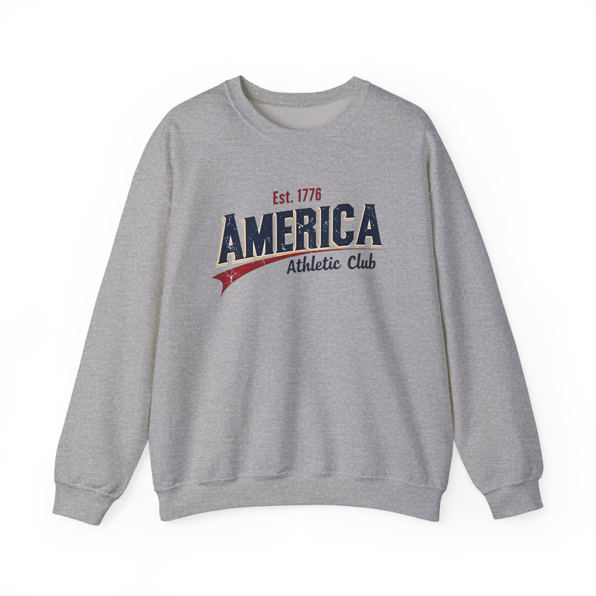 America Athletic Club Heritage Crewneck – Vintage Americana Sweatshirt Printify