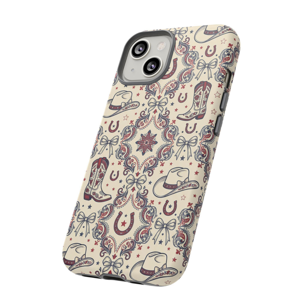 Americana Cowgirl Coquette Phone Case Printify