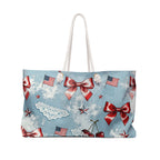 Americana Bows & Cherries Weekender Tote Printify