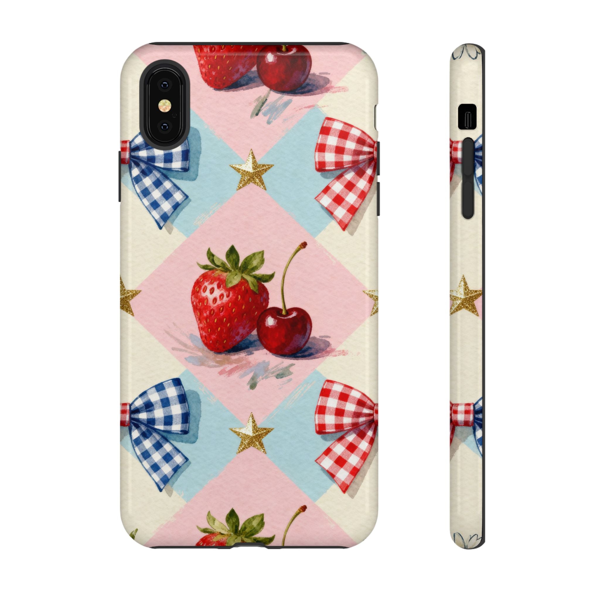 Americana Coquette Cherry Picnic Phone Case Printify