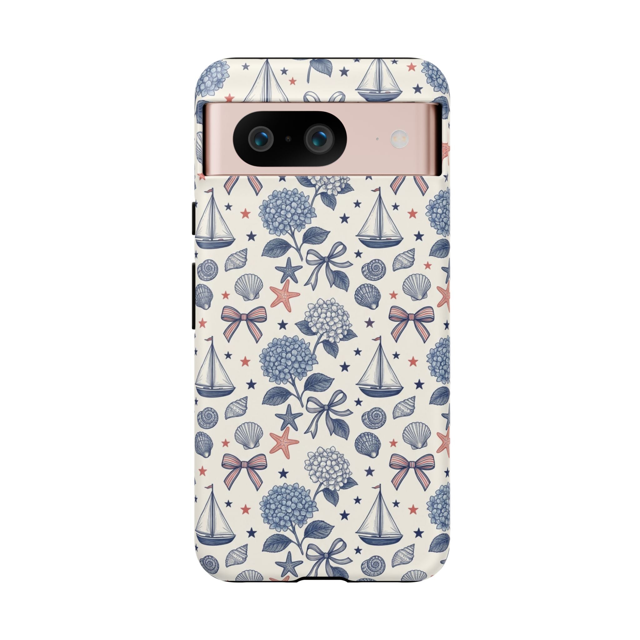 Coastal Americana Hydrangea Phone Case Printify