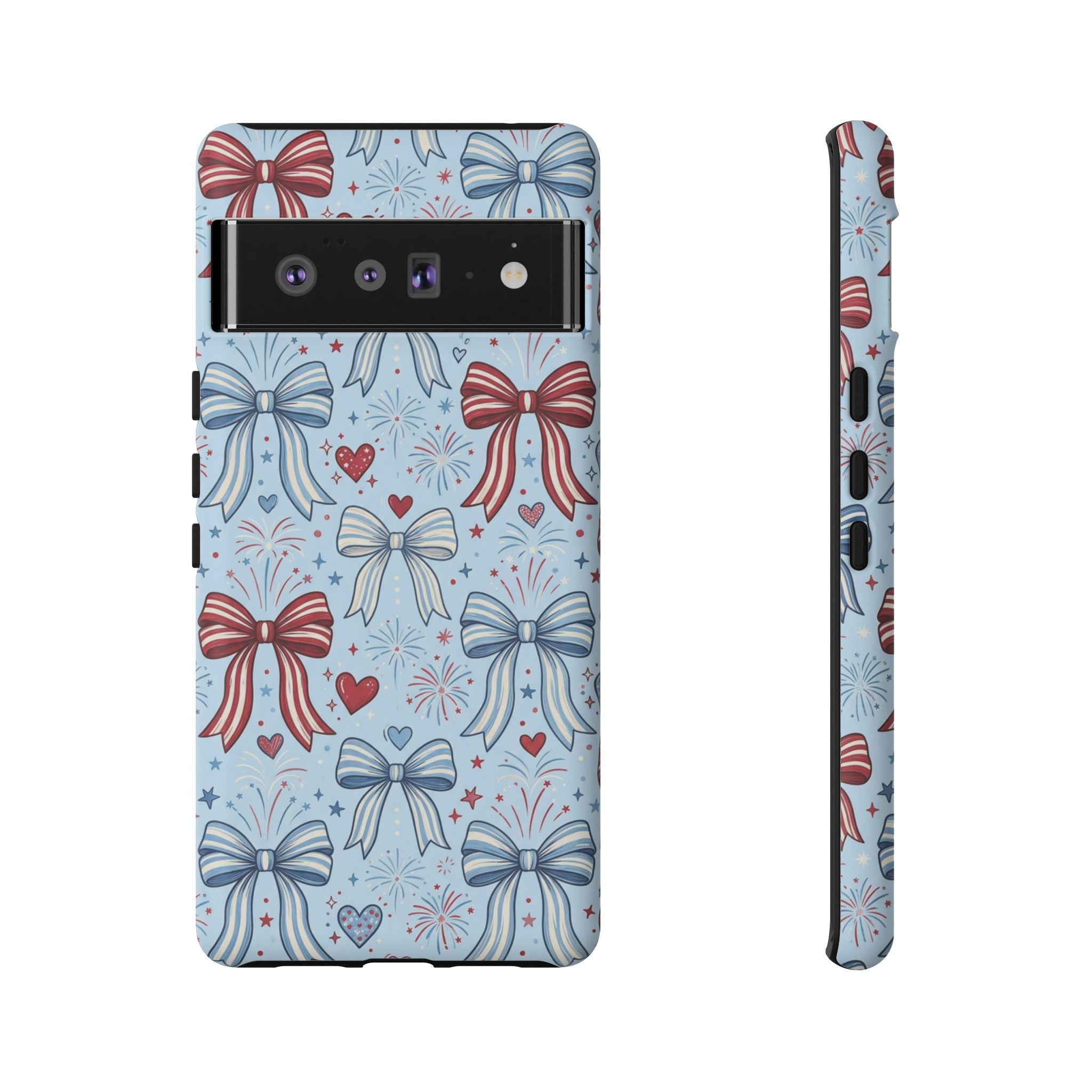 Patriotic Coquette Bows & Fireworks Phone Case Printify