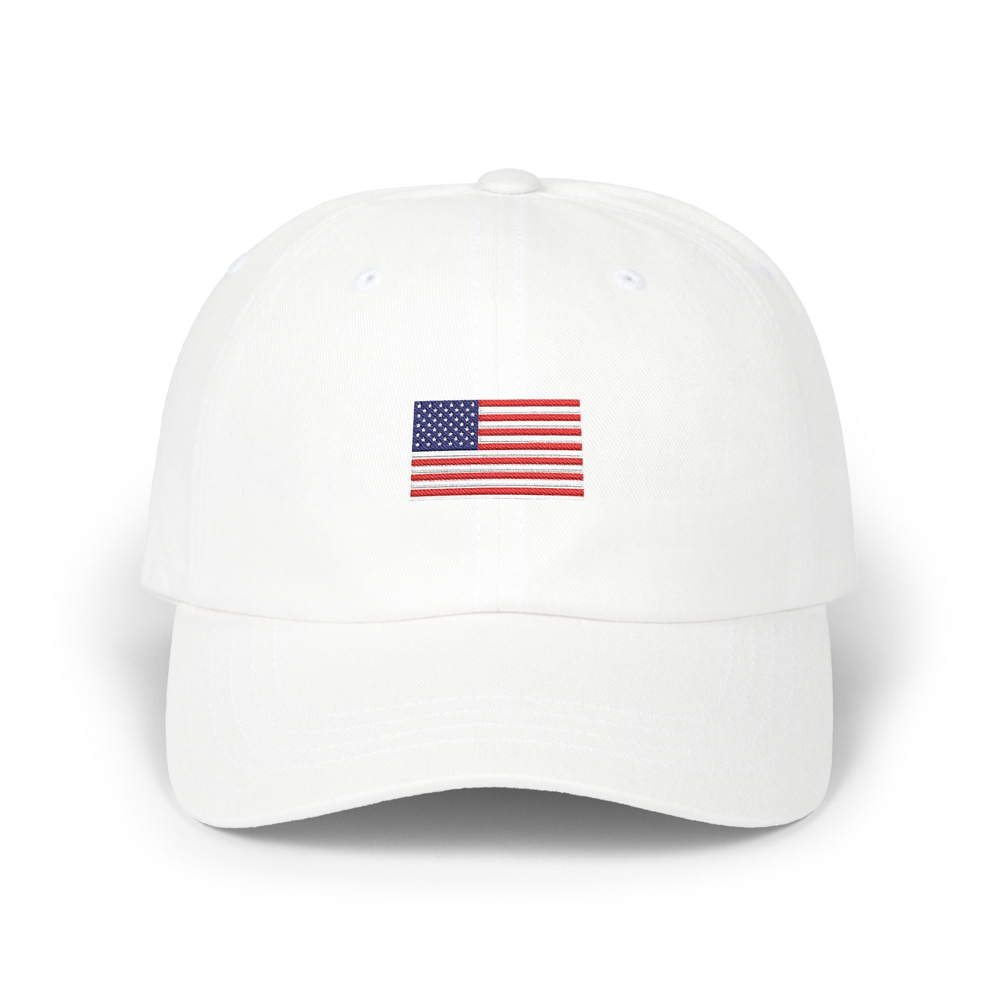 Embroidered American Flag Dad Cap — Classic Patriotic Baseball Hat Printify