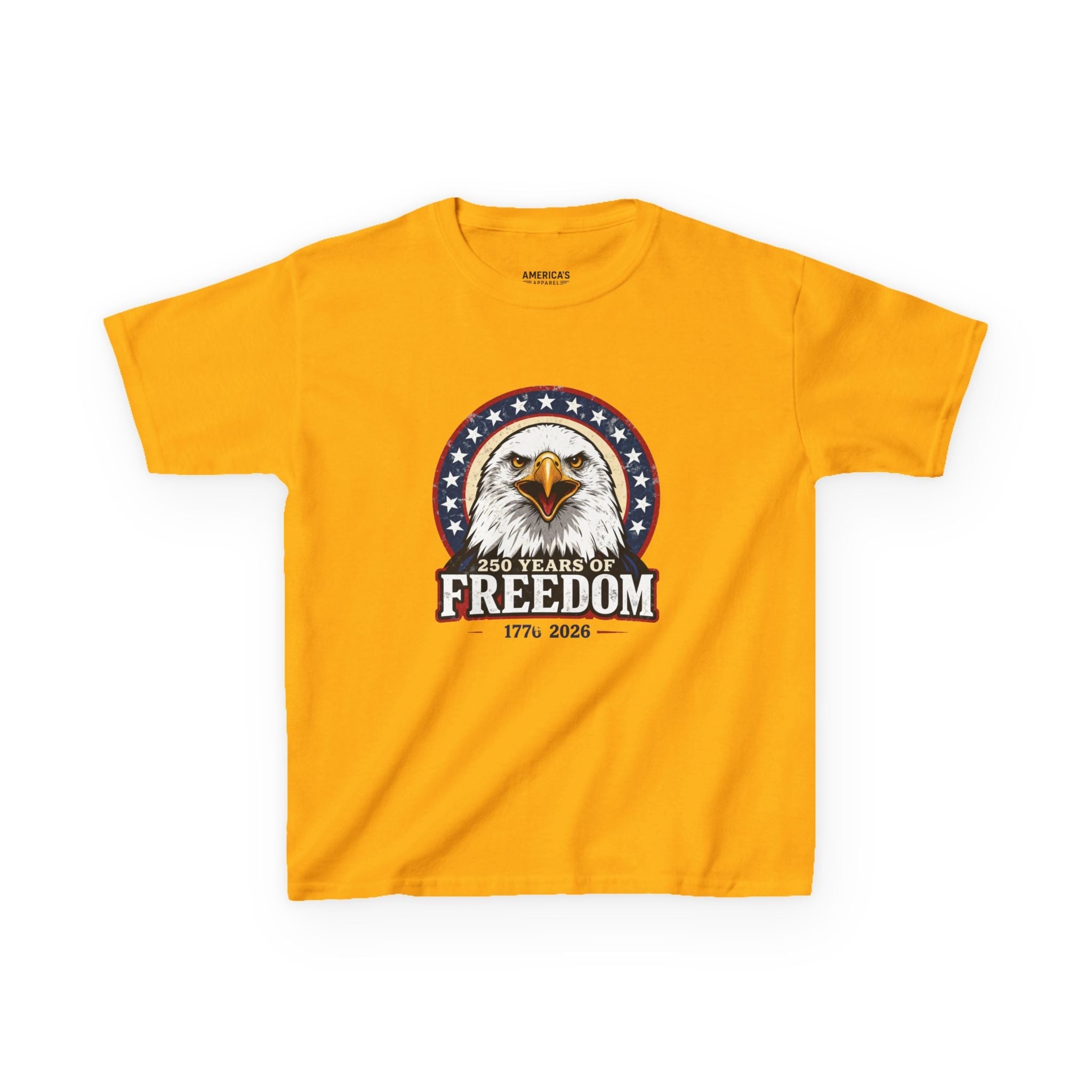 Patriotic Bald Eagle Kids Tee — Freedom Eagle T-Shirt Printify