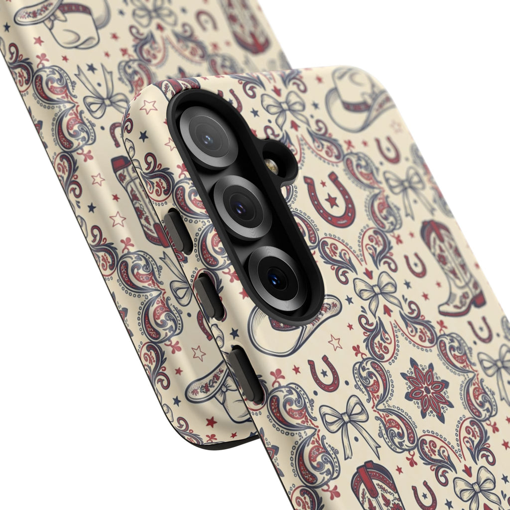 Americana Cowgirl Coquette Phone Case Printify