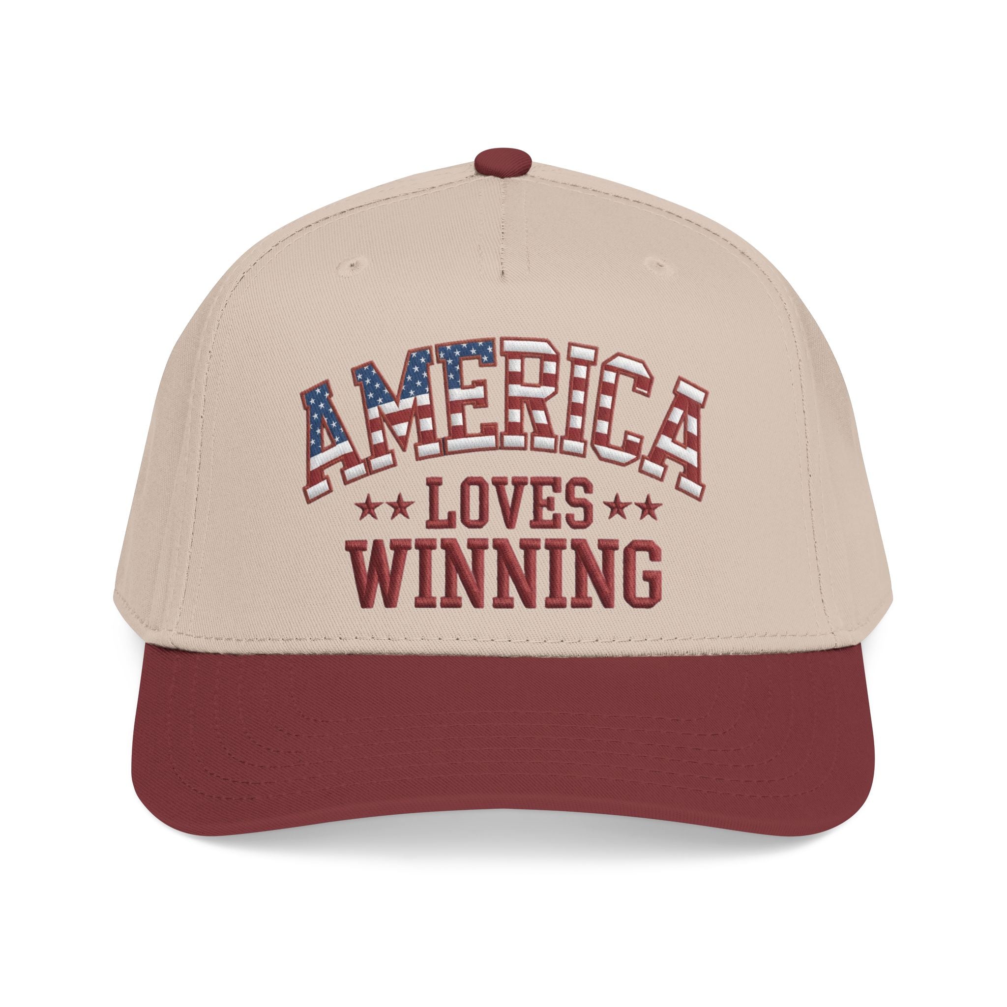 America Loves Winning Patriotic Hat – American Flag Cap