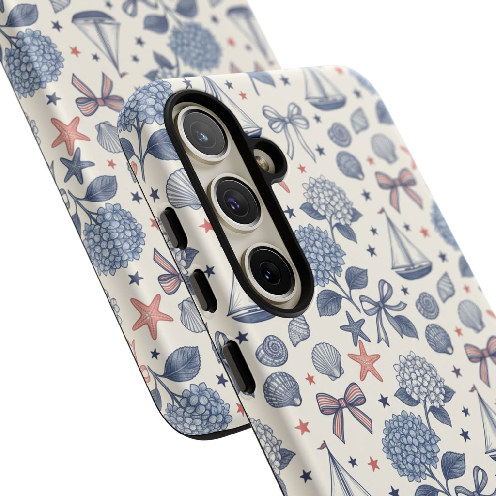Coastal Americana Hydrangea Phone Case Printify