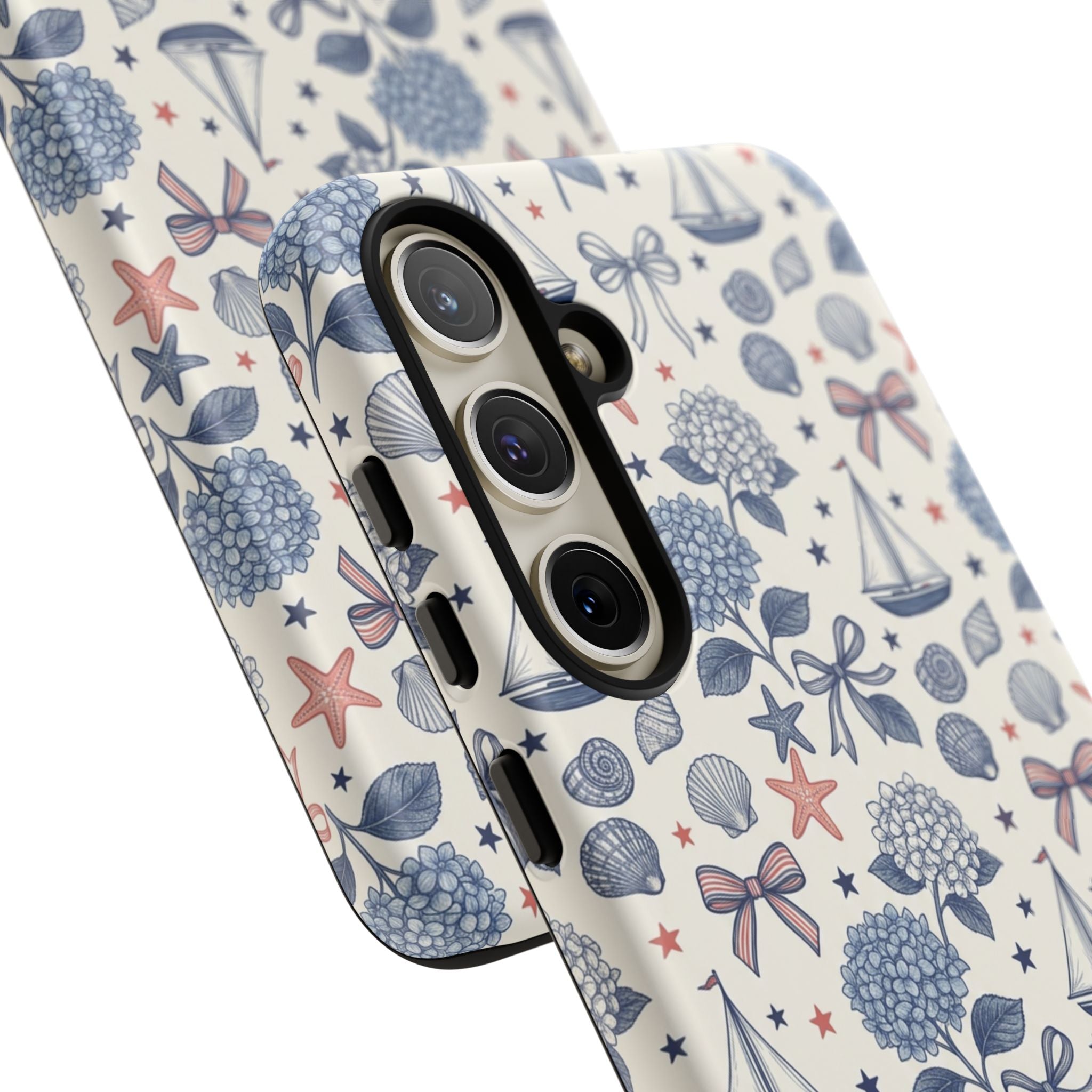 Coastal Americana Hydrangea Phone Case Printify