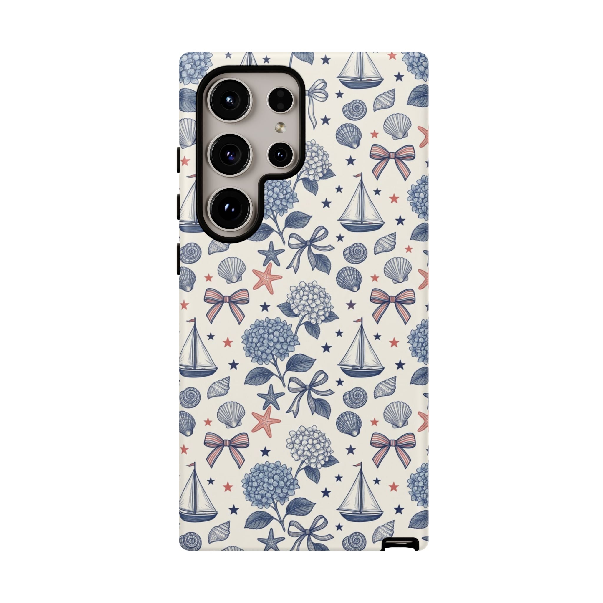 Coastal Americana Hydrangea Phone Case Printify