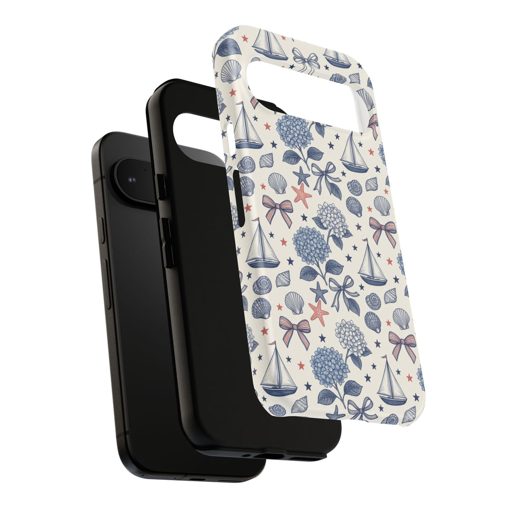 Coastal Americana Hydrangea Phone Case Printify