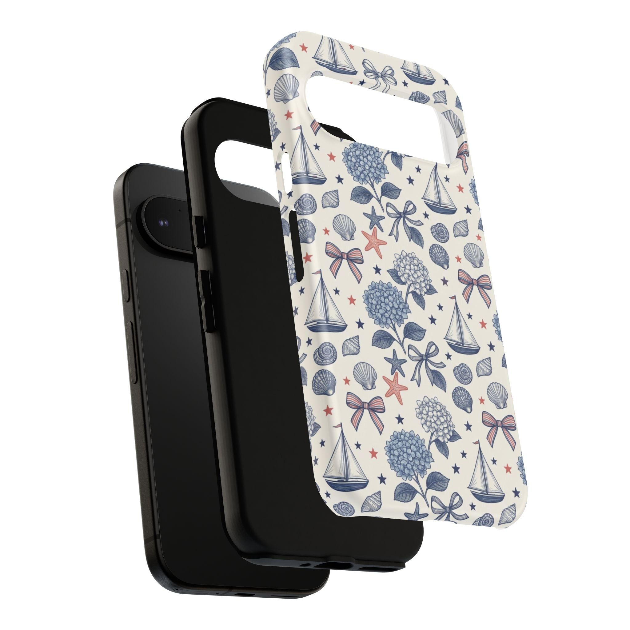 Coastal Americana Hydrangea Phone Case Printify