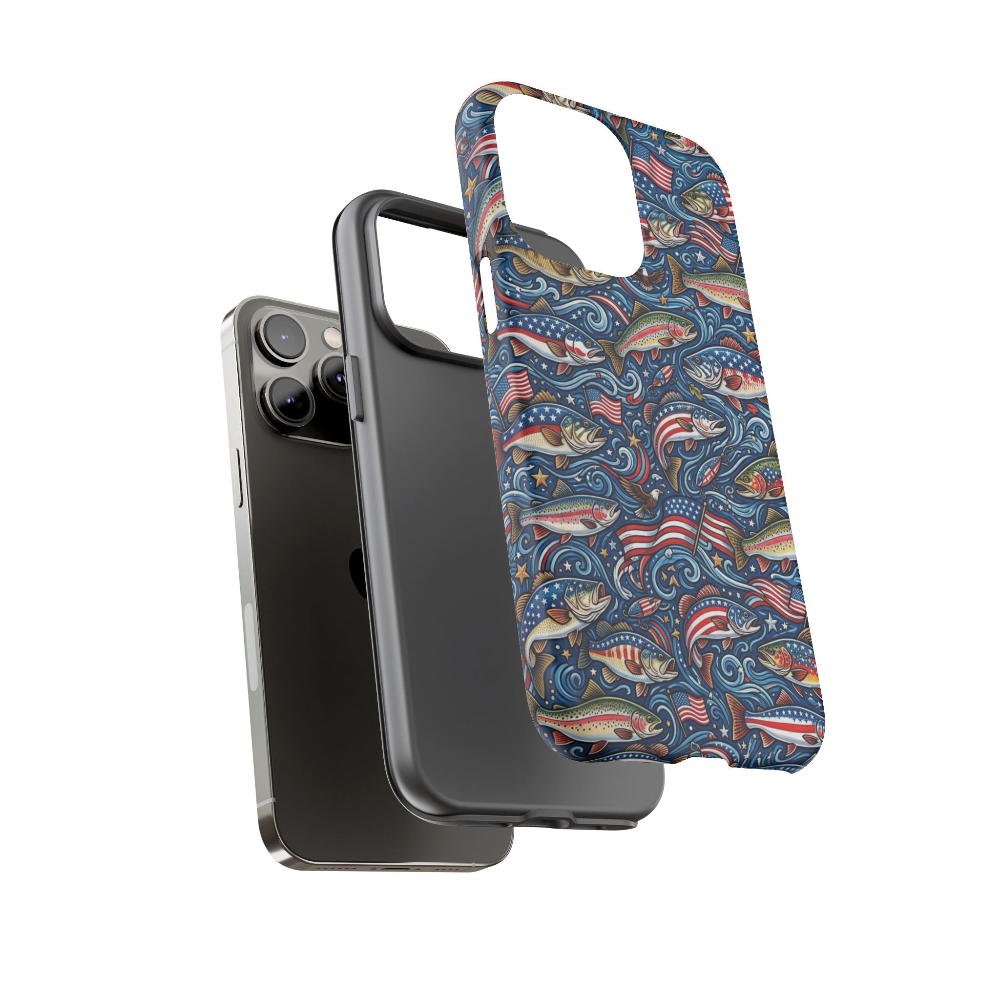 Patriotic Fishing Waters Phone Case Printify