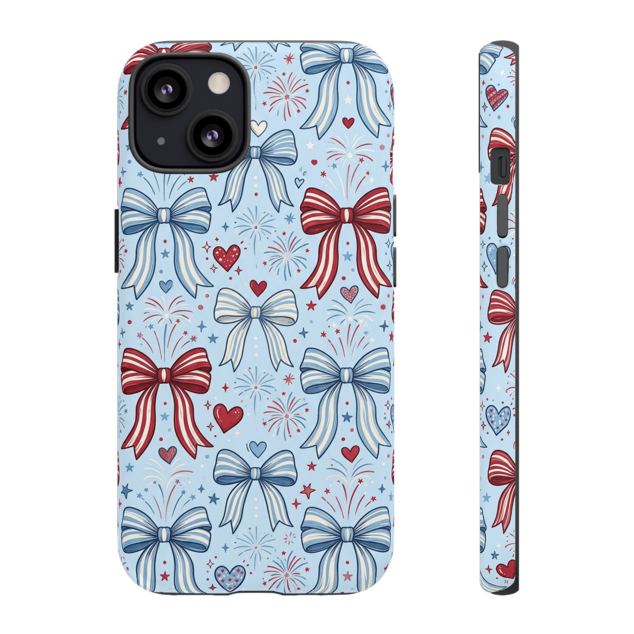 Patriotic Coquette Bows & Fireworks Phone Case Printify