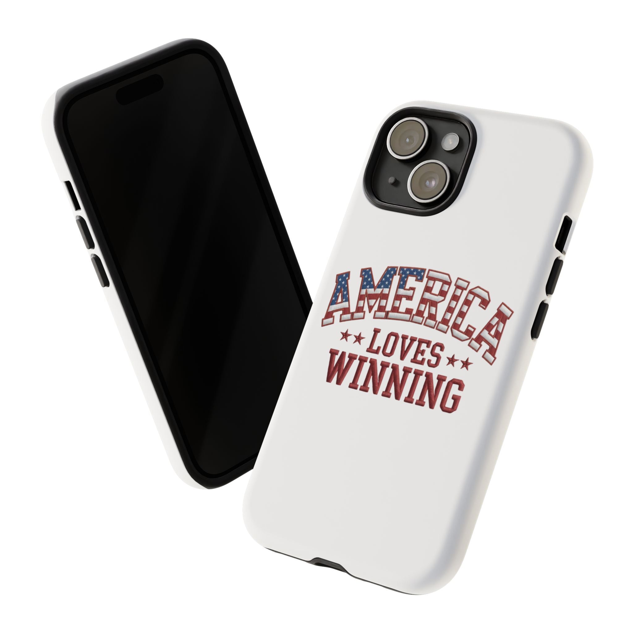 America Loves Winning Patriotic Phone Case – Tough Dual Layer iPhone & Samsung Galaxy S26 Case