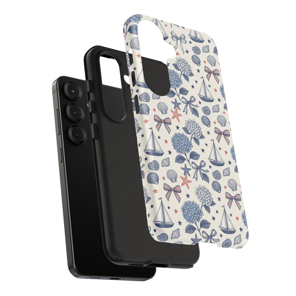 Coastal Americana Hydrangea Phone Case Printify