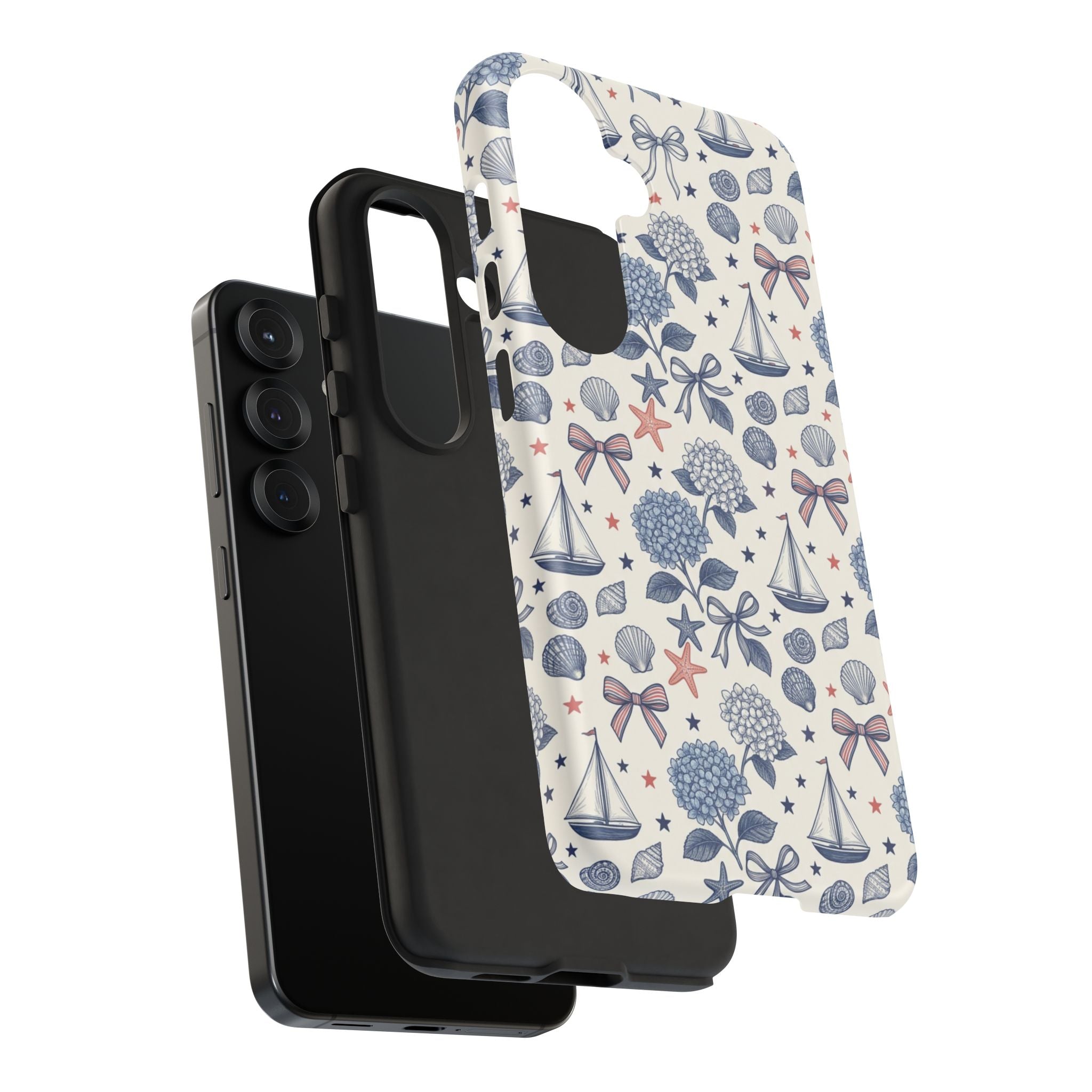 Coastal Americana Hydrangea Phone Case Printify