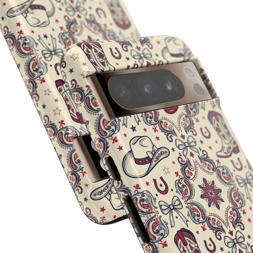 Americana Cowgirl Coquette Phone Case Printify