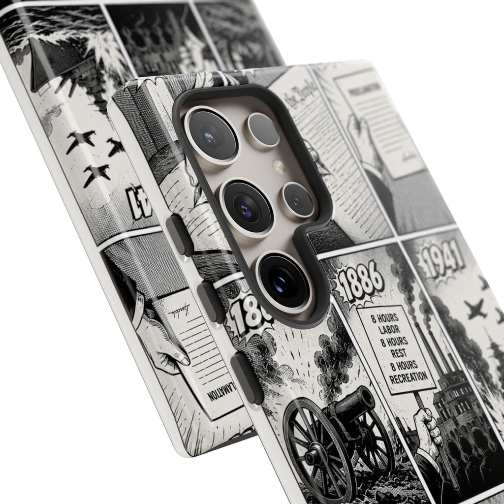 America Through the Ages Comic History Phone Case Printify