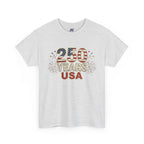 "250 YEARS" Patriotic Unisex Cotton T-Shirt – Gildan 5000 Heavy Tee