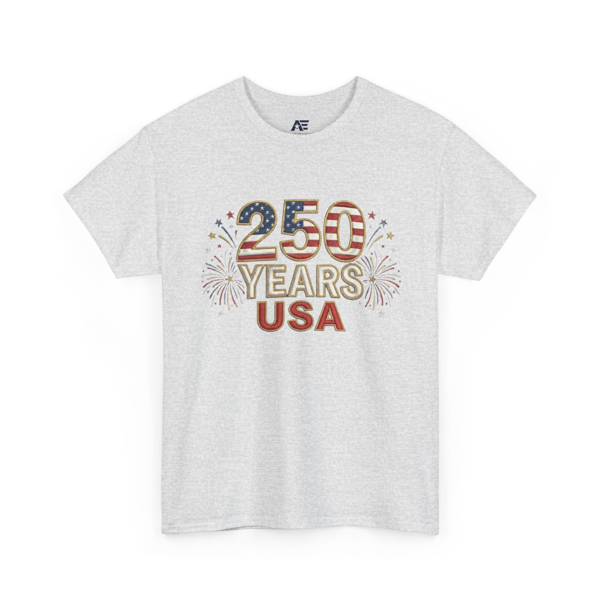 "250 YEARS" Patriotic Unisex Cotton T-Shirt – Gildan 5000 Heavy Tee