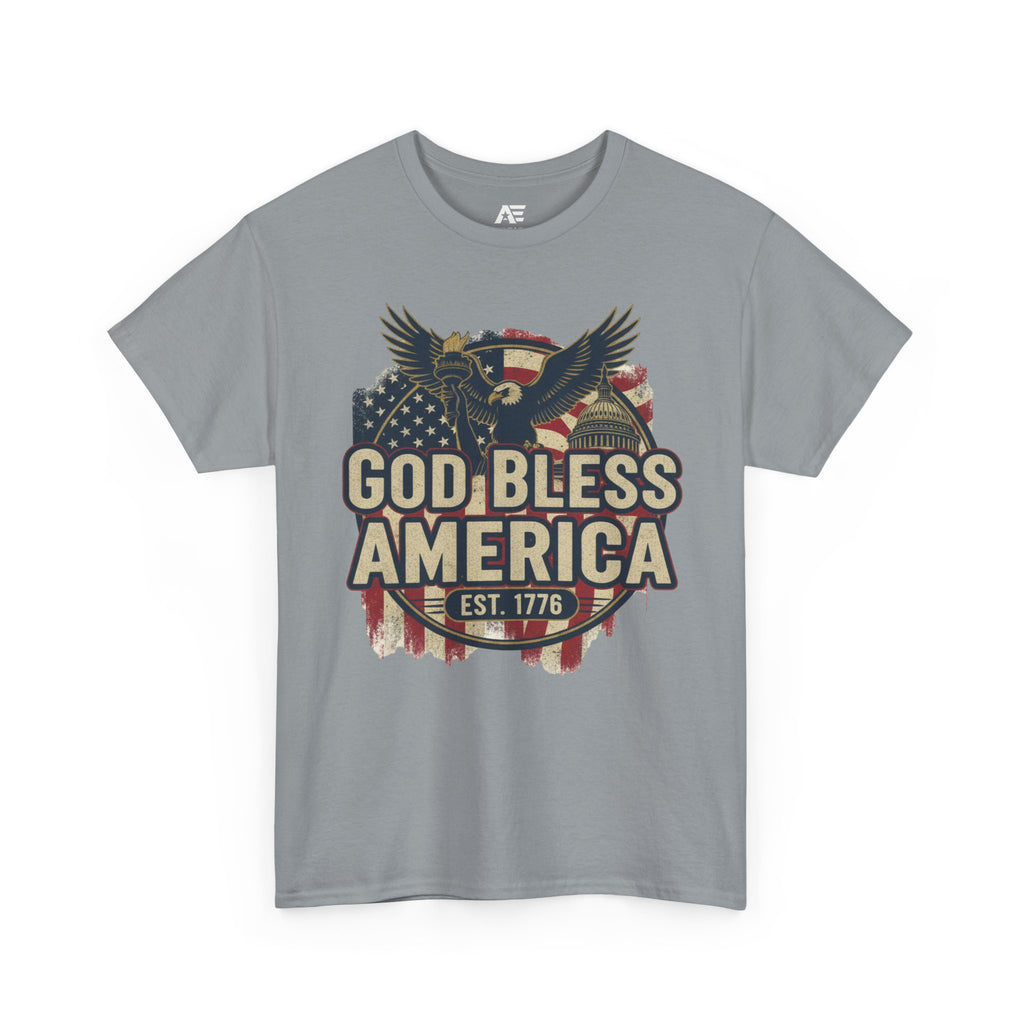 God Bless America 1776 Patriotic T-Shirt – Vintage American Heritage Tee