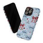 Patriotic Coquette Bows & Fireworks Phone Case Printify