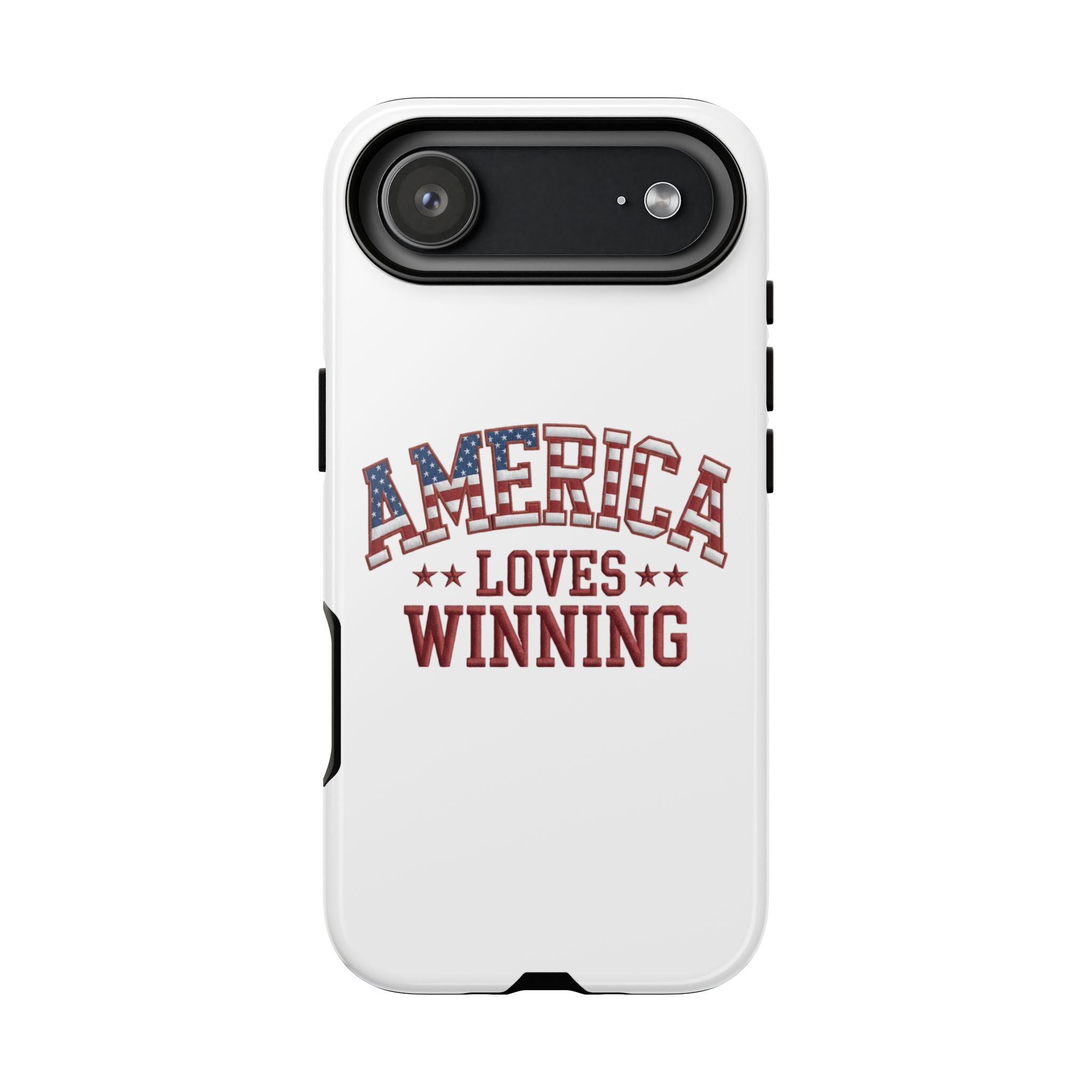 America Loves Winning Patriotic Phone Case – Tough Dual Layer iPhone & Samsung Galaxy S26 Case