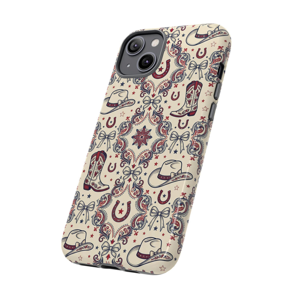 Americana Cowgirl Coquette Phone Case Printify