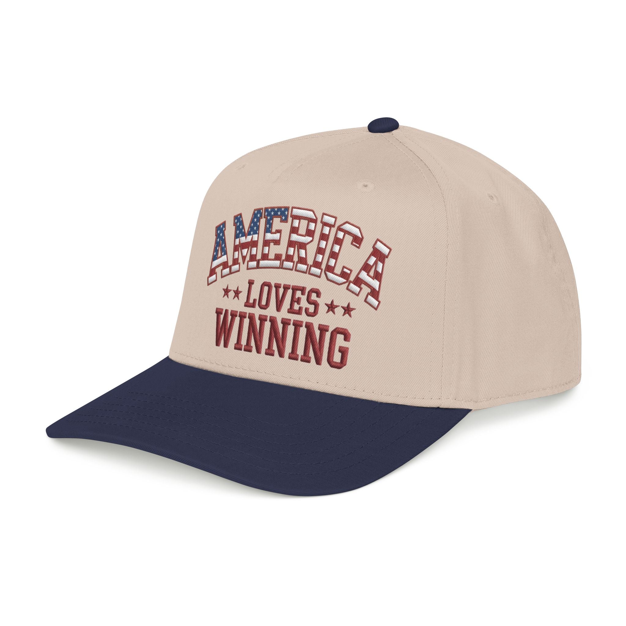 America Loves Winning Patriotic Hat – American Flag Cap
