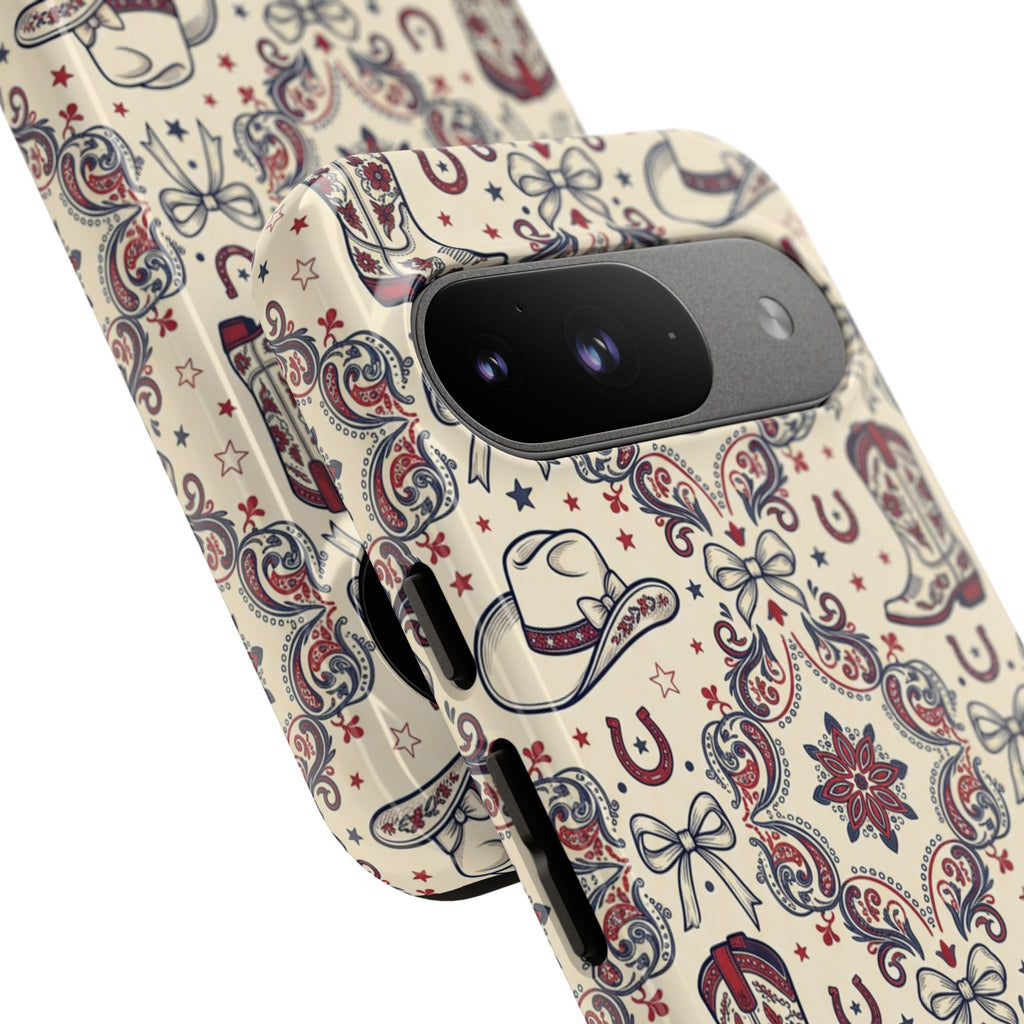 Americana Cowgirl Coquette Phone Case Printify