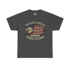 God Bless America Veterans Edition Patriotic T-Shirt – Vintage Eagle Flag Tee