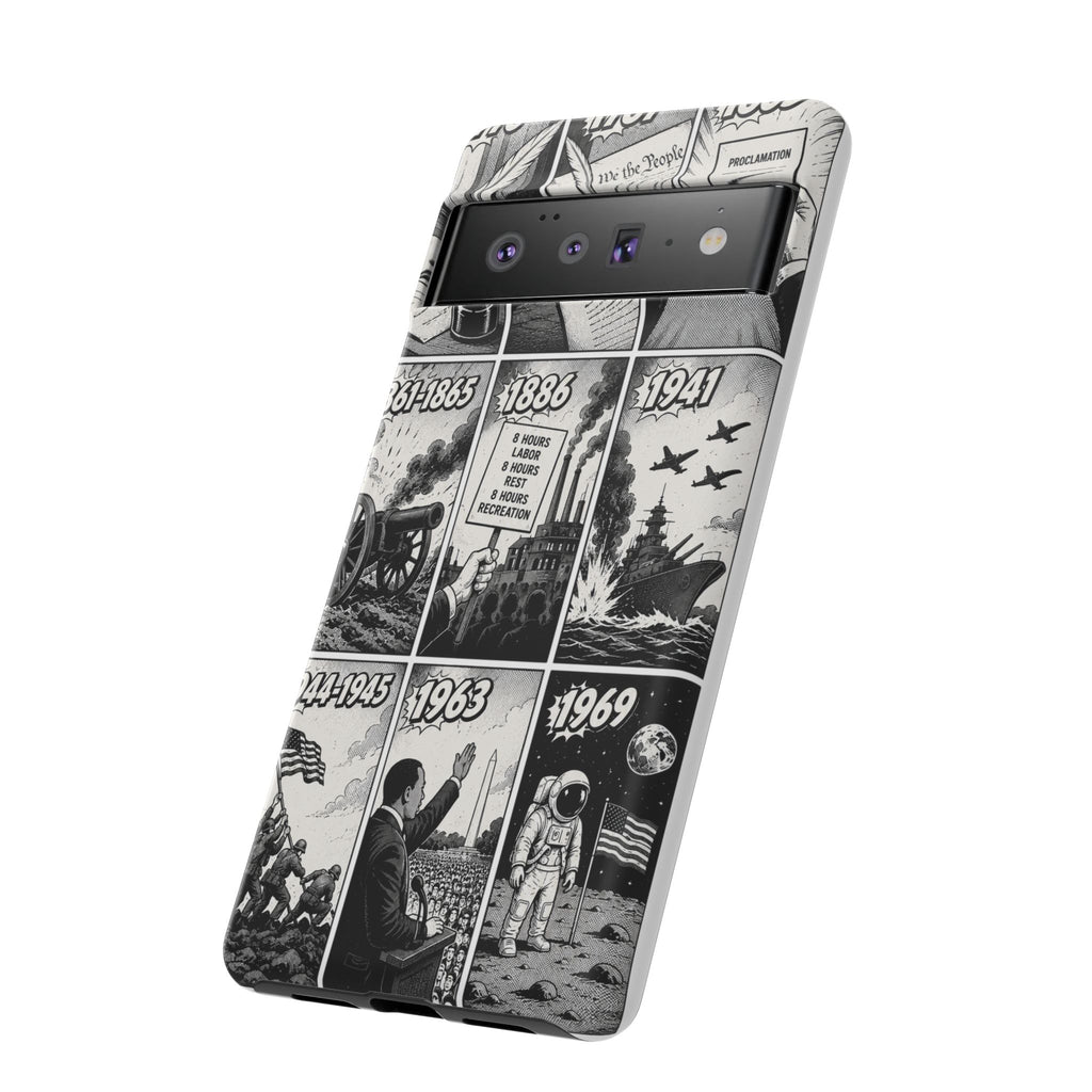 America Through the Ages Comic History Phone Case Printify
