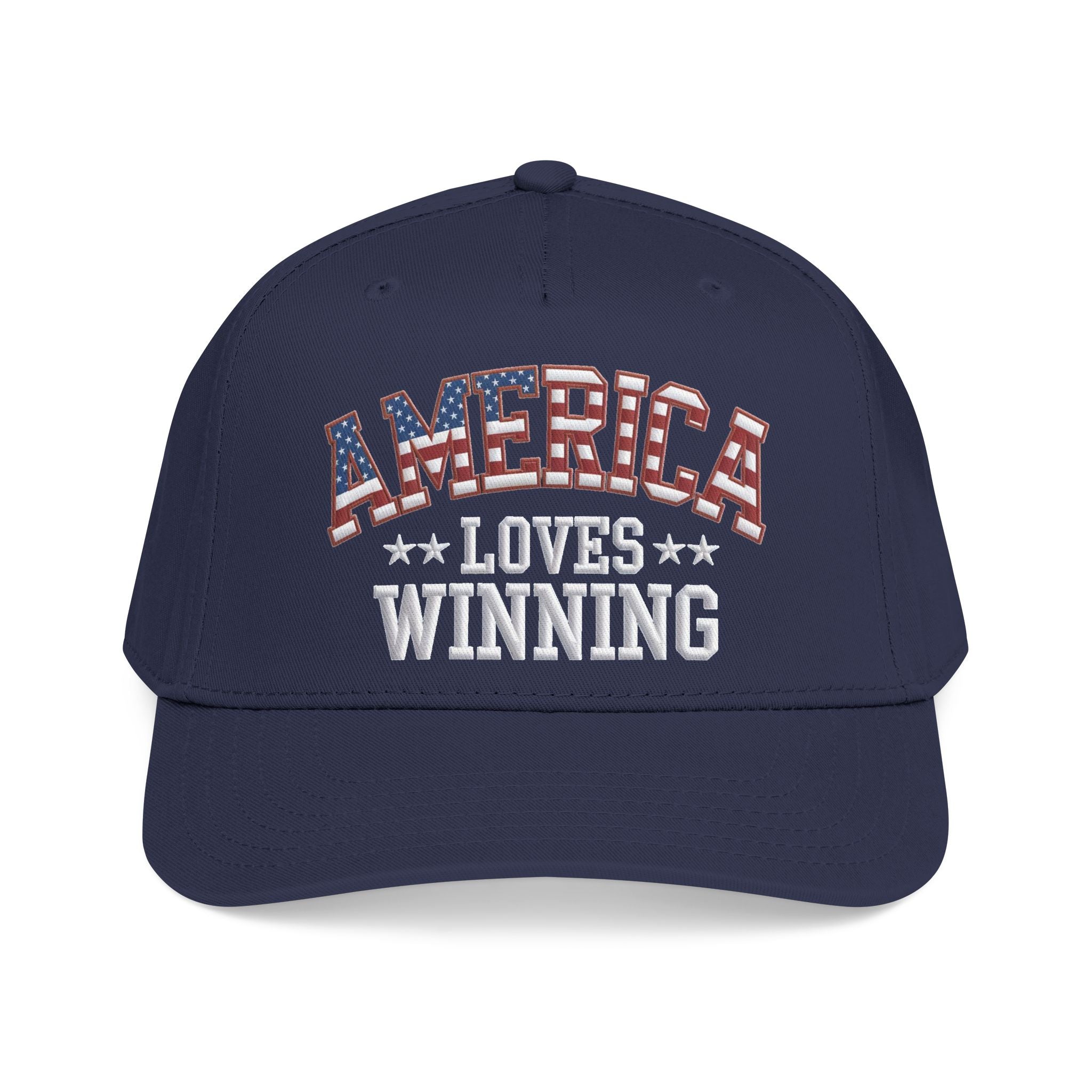 America Loves Winning Patriotic Hat – American Flag Cap
