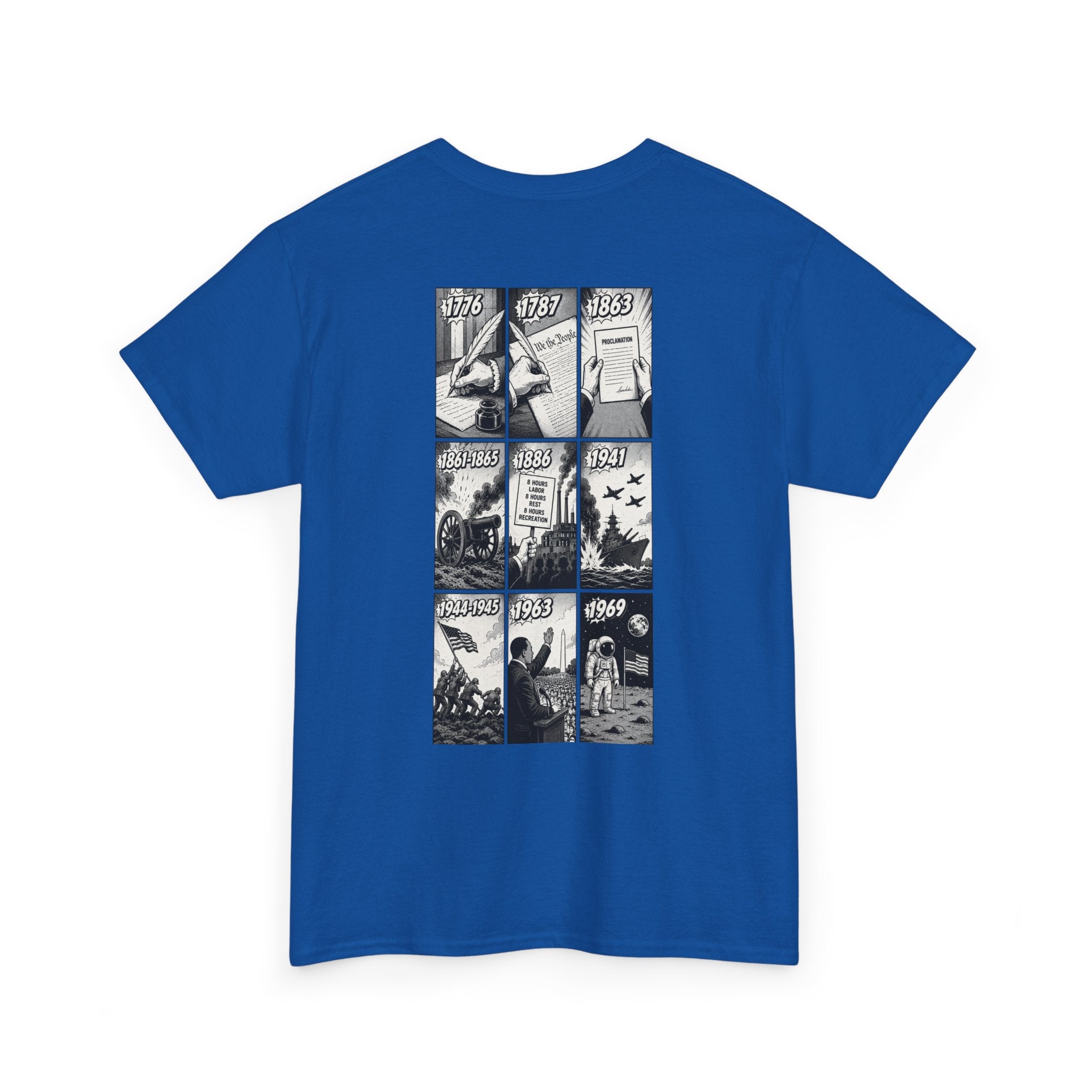 America Comic Book History T-Shirt Printify