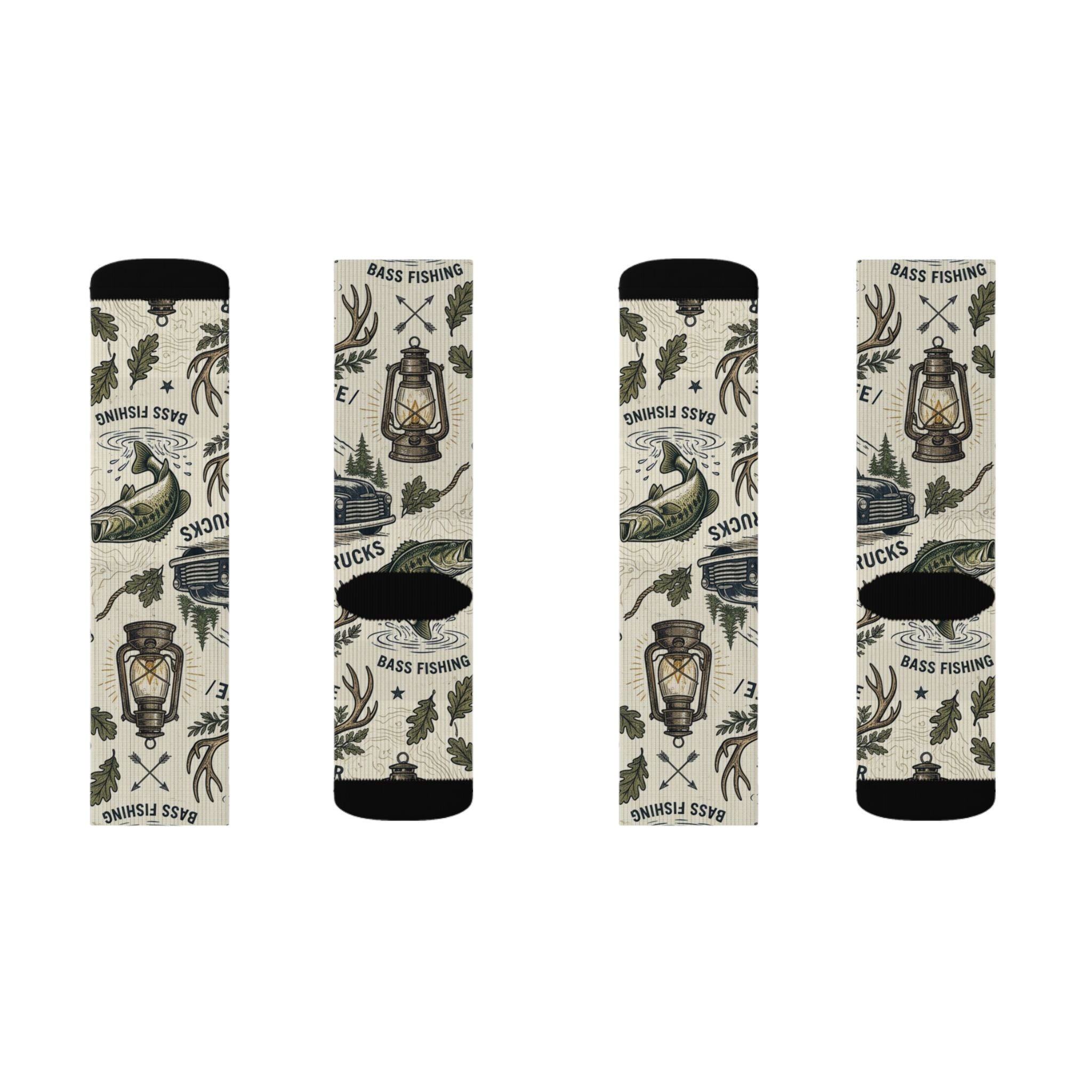 Lucky Buck Outdoors Crew Socks – Hunting & Fishing Adventure Socks Printify